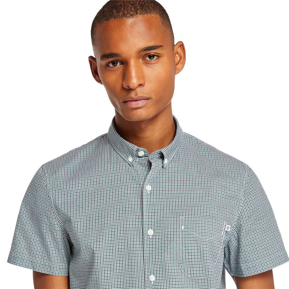 Camasi Timberland Barbati Verzi - Eastham River Slim Fit Gingham - Romania - ZQBXEK978